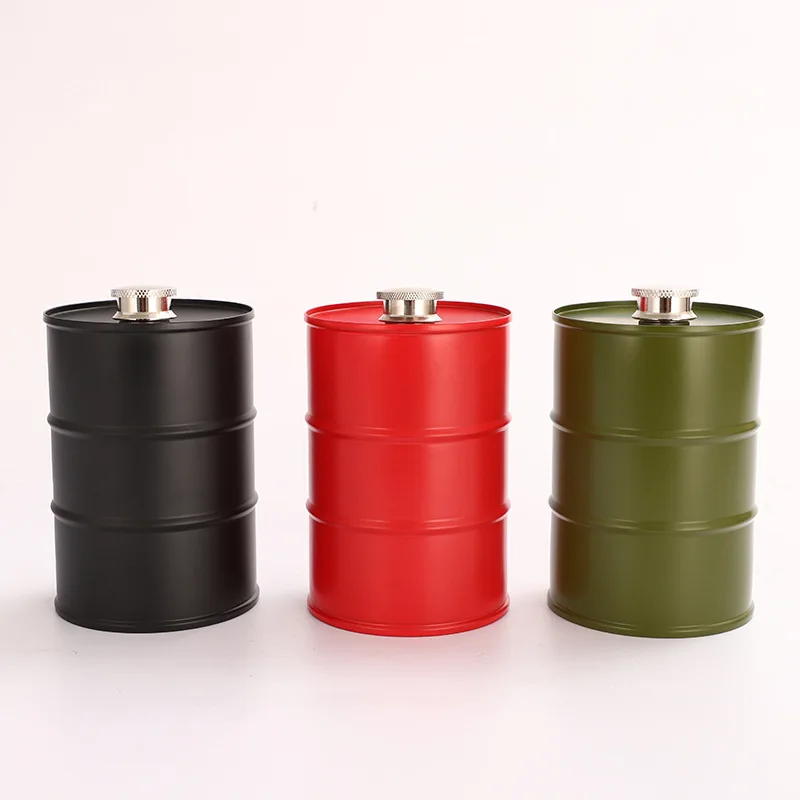 

25oz Vodka Oil Drums Whisky Flagon Oil Barrel Vodka Whiskey Jug Portable 304 Stainless Steel Alcohol Liquor Hip Flask