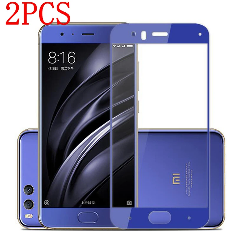 

Закаленное защитное стекло с полным покрытием и клеем для xiaomi mi 6, 2 шт.