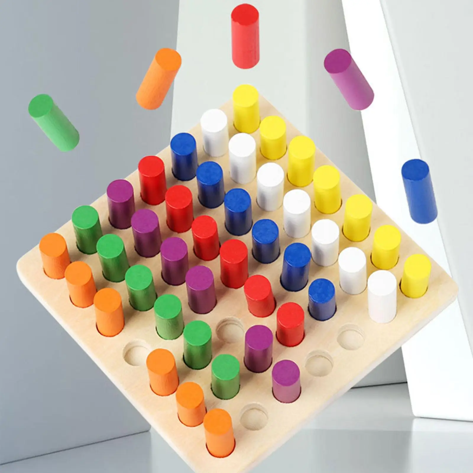 

Wooden Sticks Inserting Blocks Mathematical Math Toy for Kids Birthday Gifts