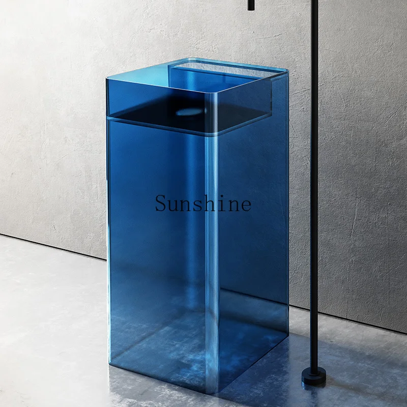 Прозрачная интегрированная колонная раковина от пола до потолка. Бытовая для