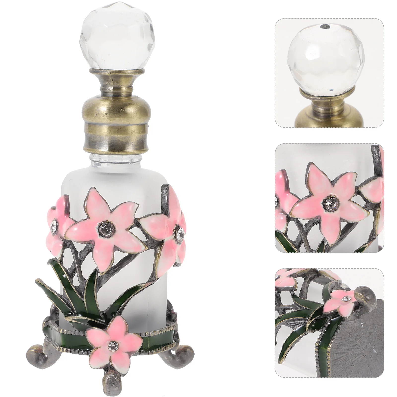 

Perfume Bottles Bottle Vintage Fancy Retro Rhinestone Holder Tiny Gift Vial Bejeweled Decorative Crystal Container