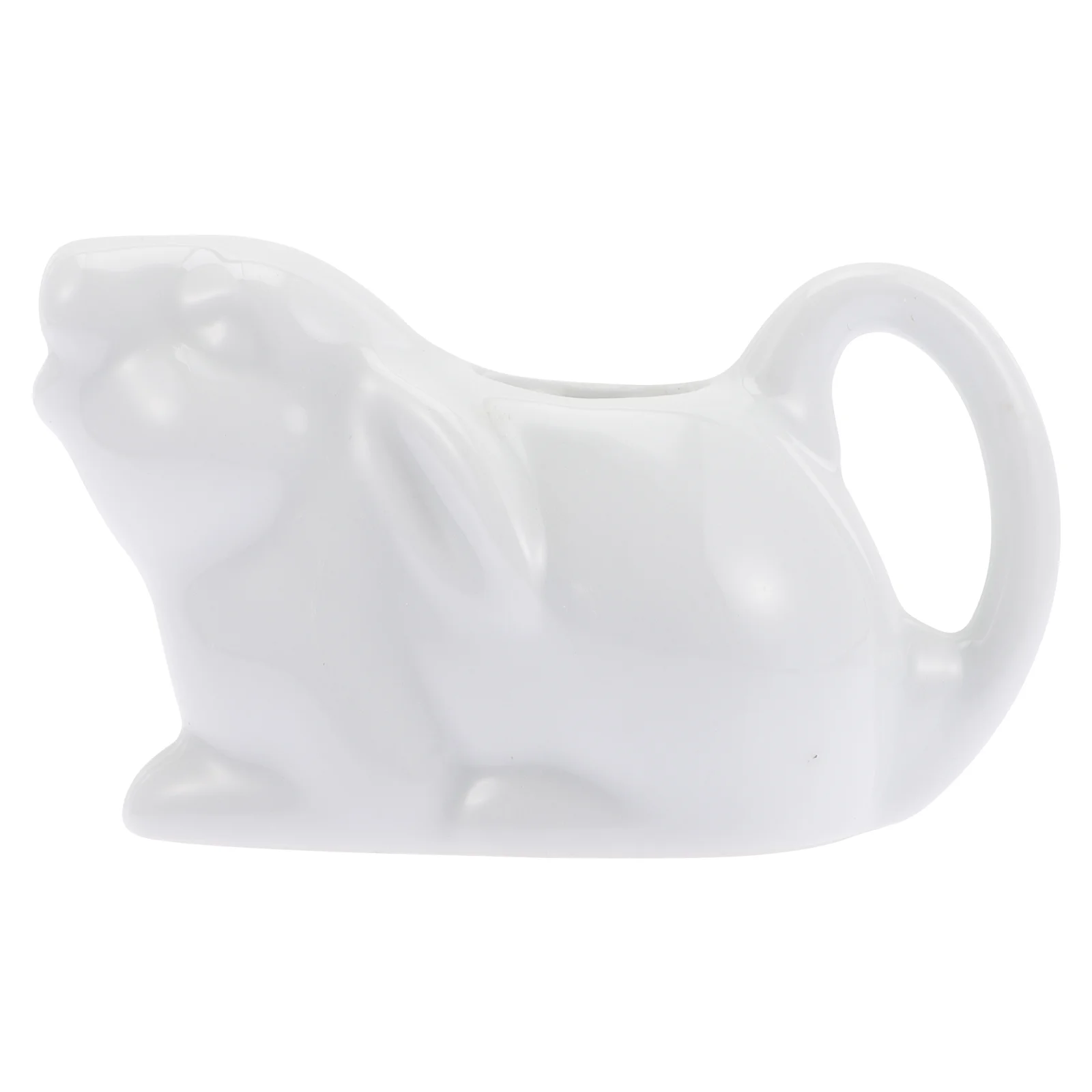

Creamer Pitcher Ceramic Gravy Boat Sauce Jug Handle Coffee Mini Bowl Rabbit Serving White Porcelain Dipping Serveware Espresso
