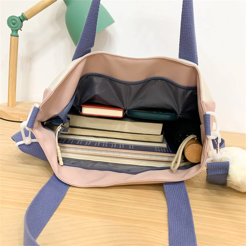 Est Patchwork Kawaii School Backpack Women Shoulders Top-handled Handbag Patchwork Letters Transparent PVC Bolsa Mochila Bags
