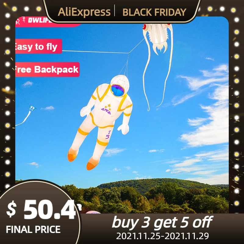 

9KM 2sqm~10sqm Trilobite Kite Pilot Lifter Line Laundry Soft Inflatable Show Kite for Kite Festival 30D Ripstop Nylon with Bag