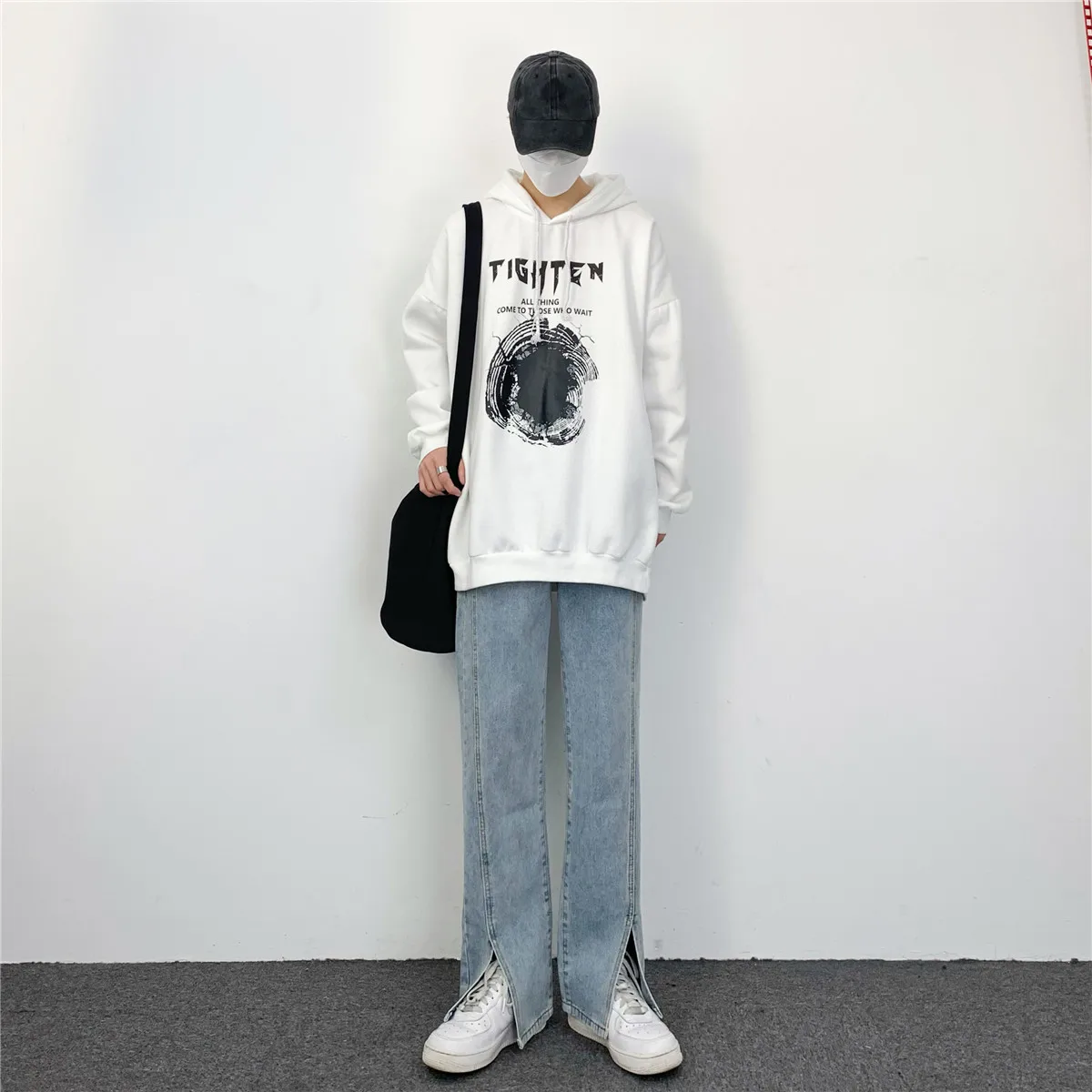 JEAN MAN Hip-hop Street Design Retro Stitching Jeans for Women High Street Jeans Men's Loose Jeans Street Pants Y2k Pants Casual