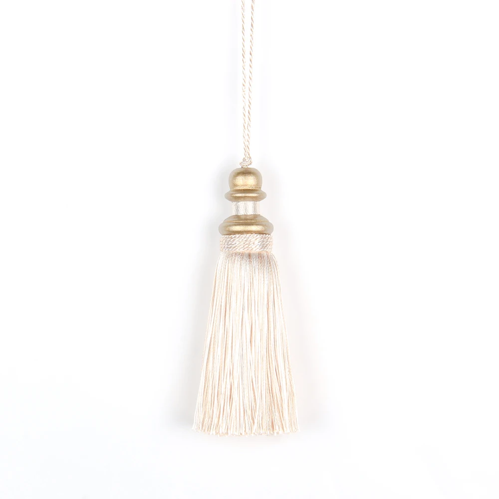 

1 шт., кисточка в европейском стиле с подвесной веревкой, шелковые швейные кисточки, отделка, декоративная кисточка для ключей для штор, украшение дома