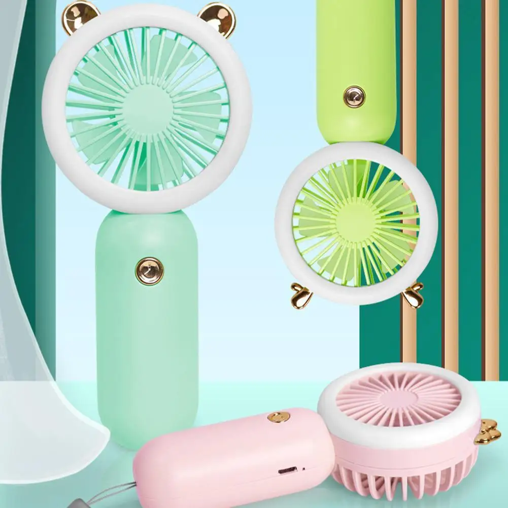 

Портативный мини-вентилятор, портативный светодиодный светильник с USB-зарядкой, для общежития, для дома, модный подарок на лето, для путешес...