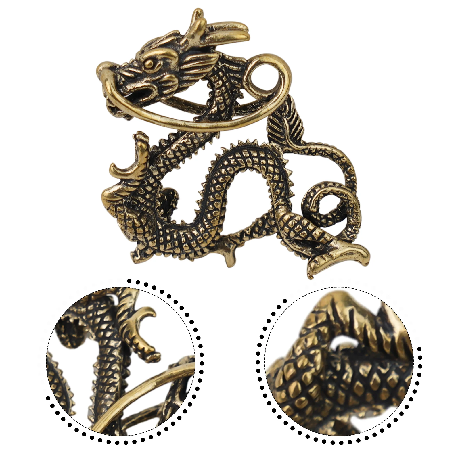 Латунный автомобильный кулон с драконом. Мощный и роскошный. Изысканное