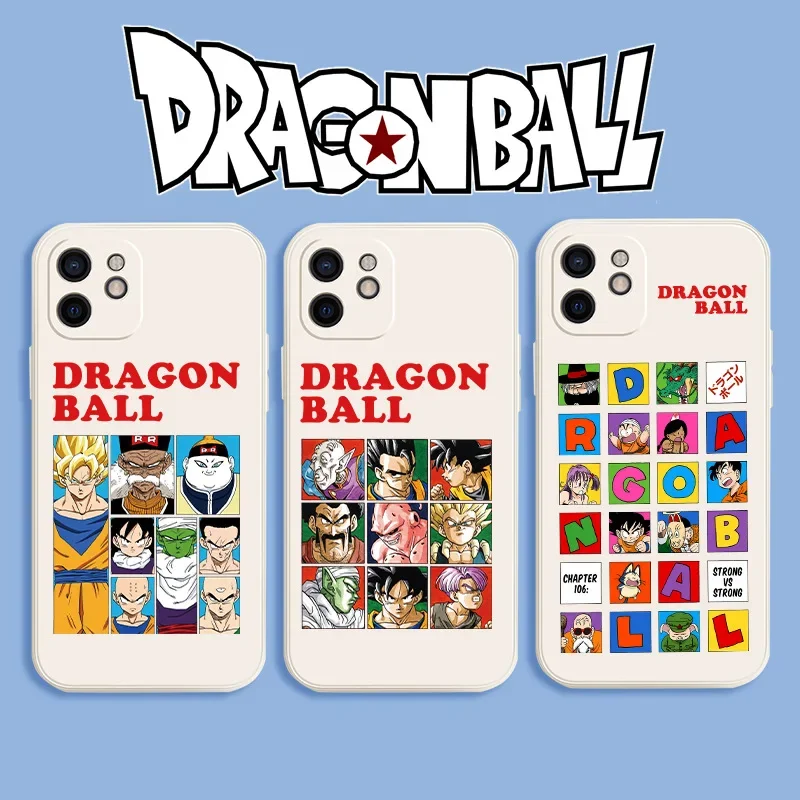 

Dragon Ball Cartoon Liquid Applicable IPhone 14/13Pro Mobile Phone Case Apple 11/12 Protective Cover
