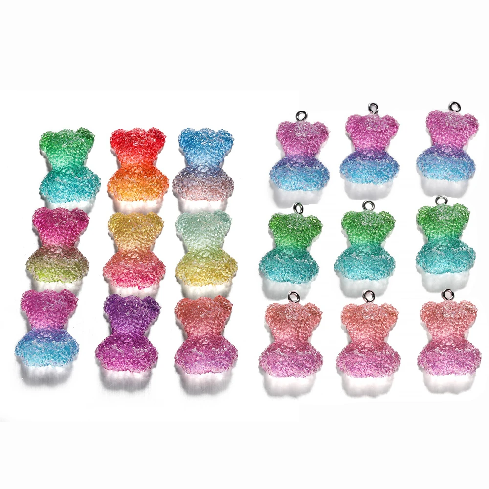 

5pcs Colorful Heart Shape Soft Candy Charms Cute Kawaii Resin Pendant Drop Charms for Earring Bracelets Jewelry Making Supplies