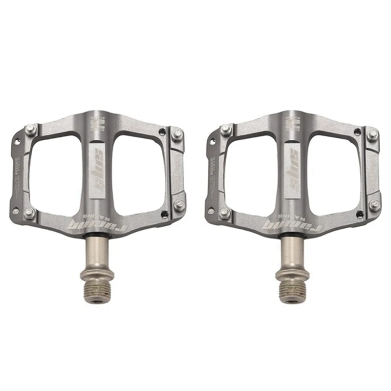 

Shanmashi Mountain Bike Pedals Flat Pedals Outdoor Sports Bike Parts Titanium Color