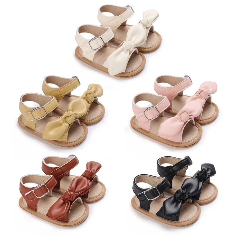 Детские туфли для первых ходунков с узлом-бабочкой девочек 0-18 месяцев дизайн на