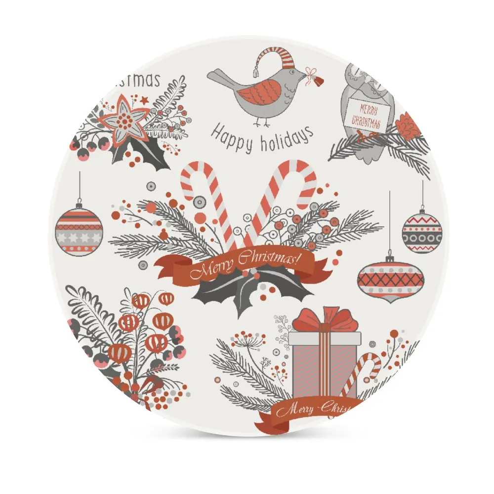 

1PCS Round Coasters Absorbent Ceramic With Cork Backing Cup Mat Pad For Drinks