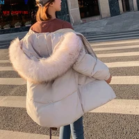 2020 winter fashion parka hooded coat jacket women windproof thick warm coat ultra light womens korean loose jacket wholesale