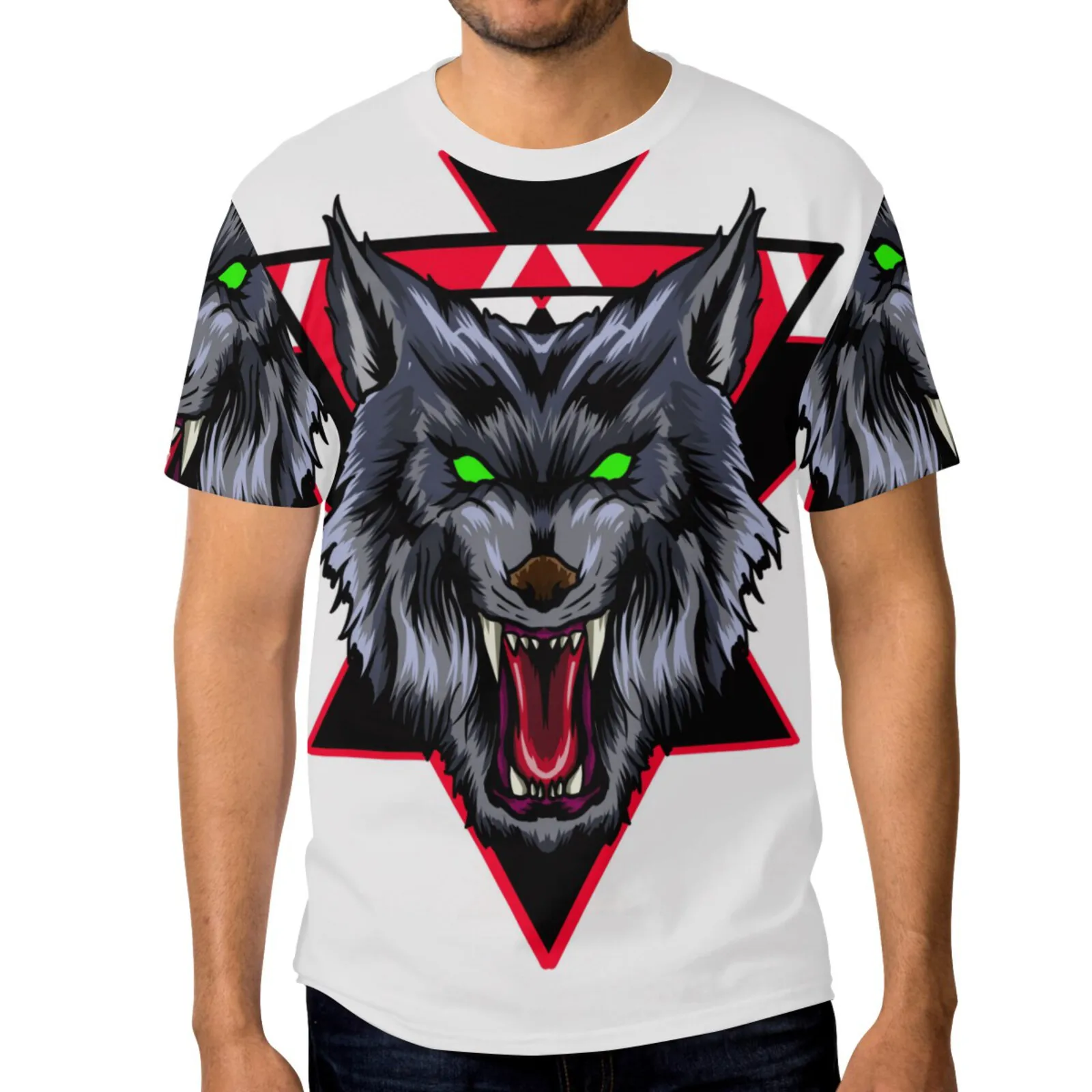 

Summer Wolf 3D Printing Men Tshirt Animal Tshirts Polyster Soft Short Sleeve Oneck T-Shirt HipHop Streetwear Men's Clothing Tops