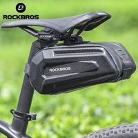 rockbros 1 7l bicycle bag waterproof double zipper shockproof cycling bike tube rear tail seatpost saddle bag bike accessories