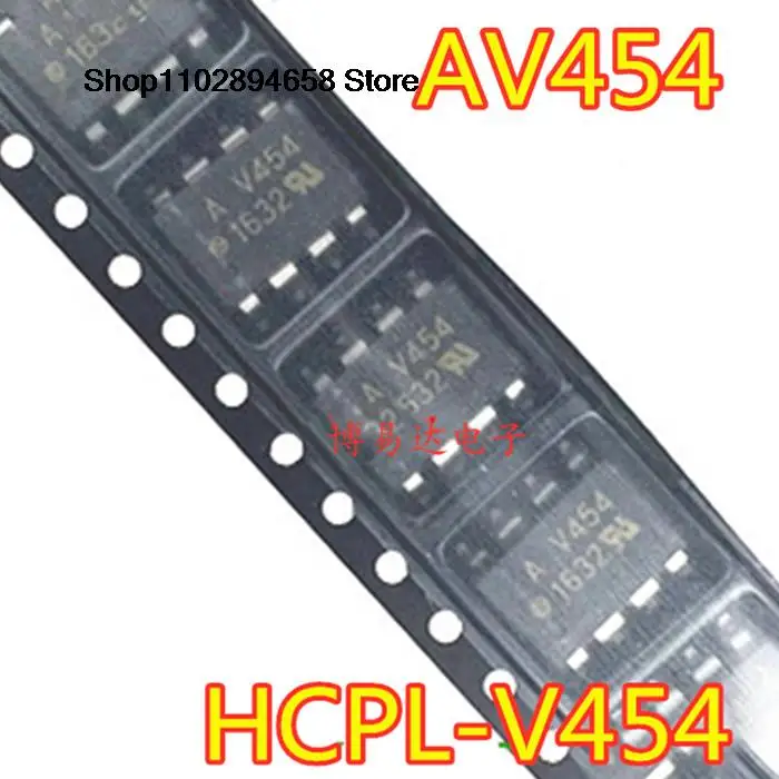 

10Pcs AV454 SOP-8 HCPLV454 A V454 HCPL-V454