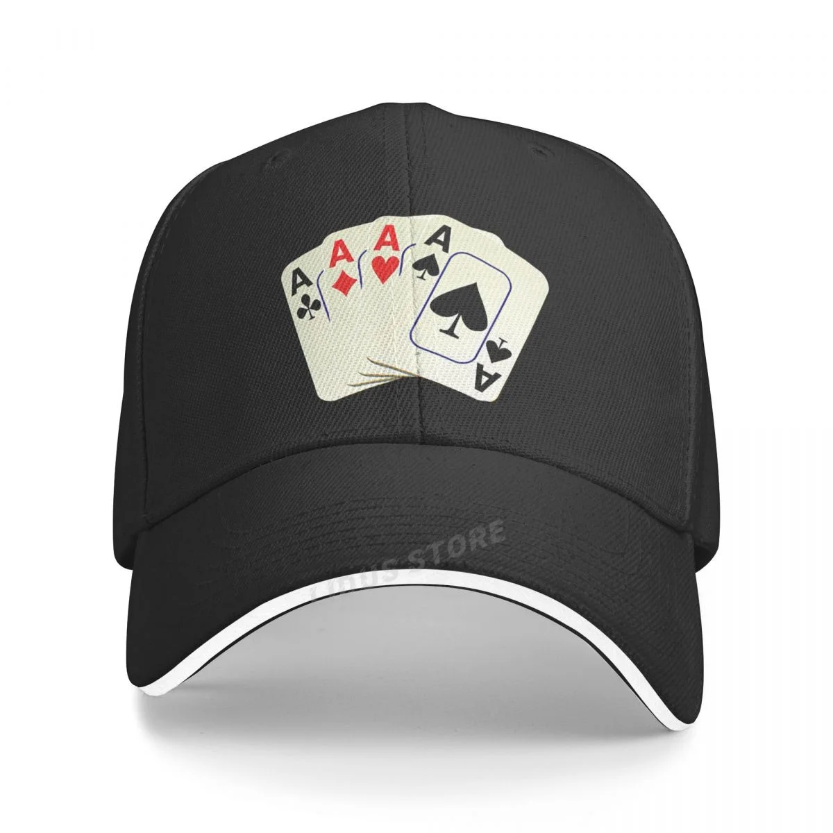 Card Player Poker Cap Baseball Cap Hat Spring Women Fish Sport Czapka Summer Black Sun Bonnet Mens Hip Hop Printed