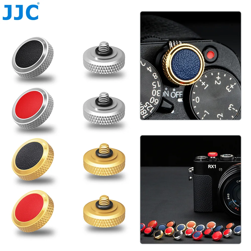 JJC 2Pcs Soft Shutter Button Deluxe Shutter Release Button Make of Pure Copper Camera Button for Fujifilm Canon Nikon Sony Leica