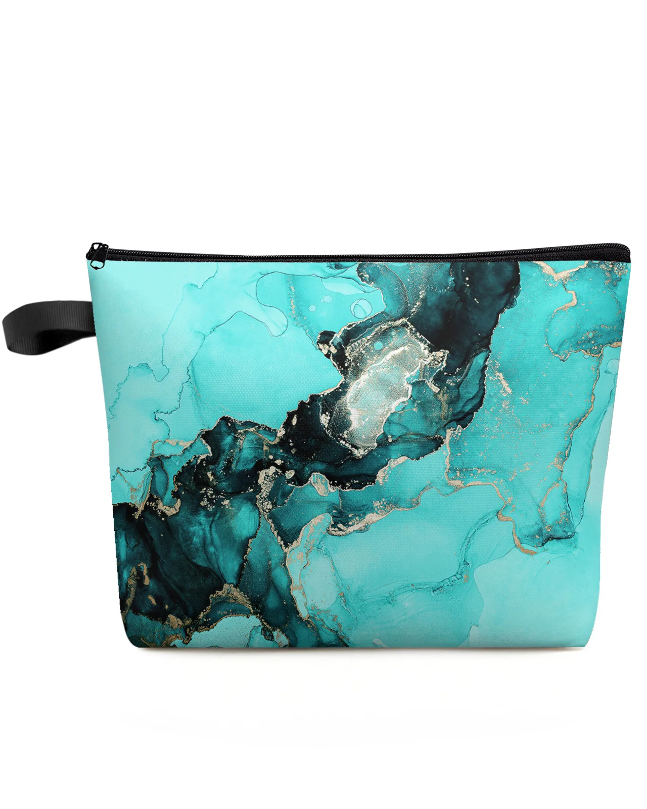 

Marble Texture Aqua Makeup Bag Pouch Travel Essentials Lady Women Cosmetic Bags Toilet Organizer Kids Storage Pencil Case
