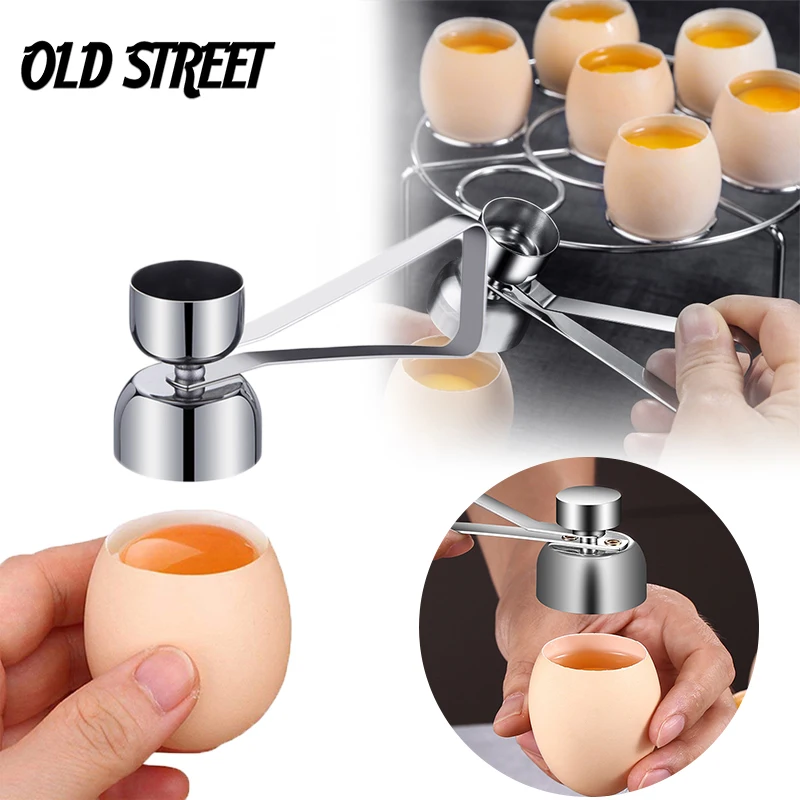 

New upgrade double-headed metal egg scissors egg cutter egg shell opener stainless steel poached raw egg shell opener creative