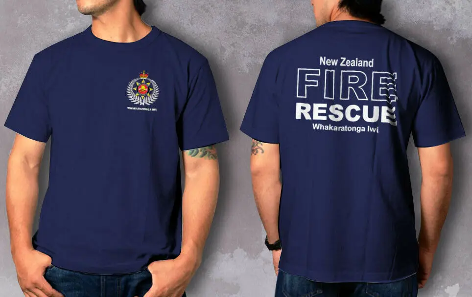 

New Zealand Fire Service Rescue Firefighter Firemen T-shirt