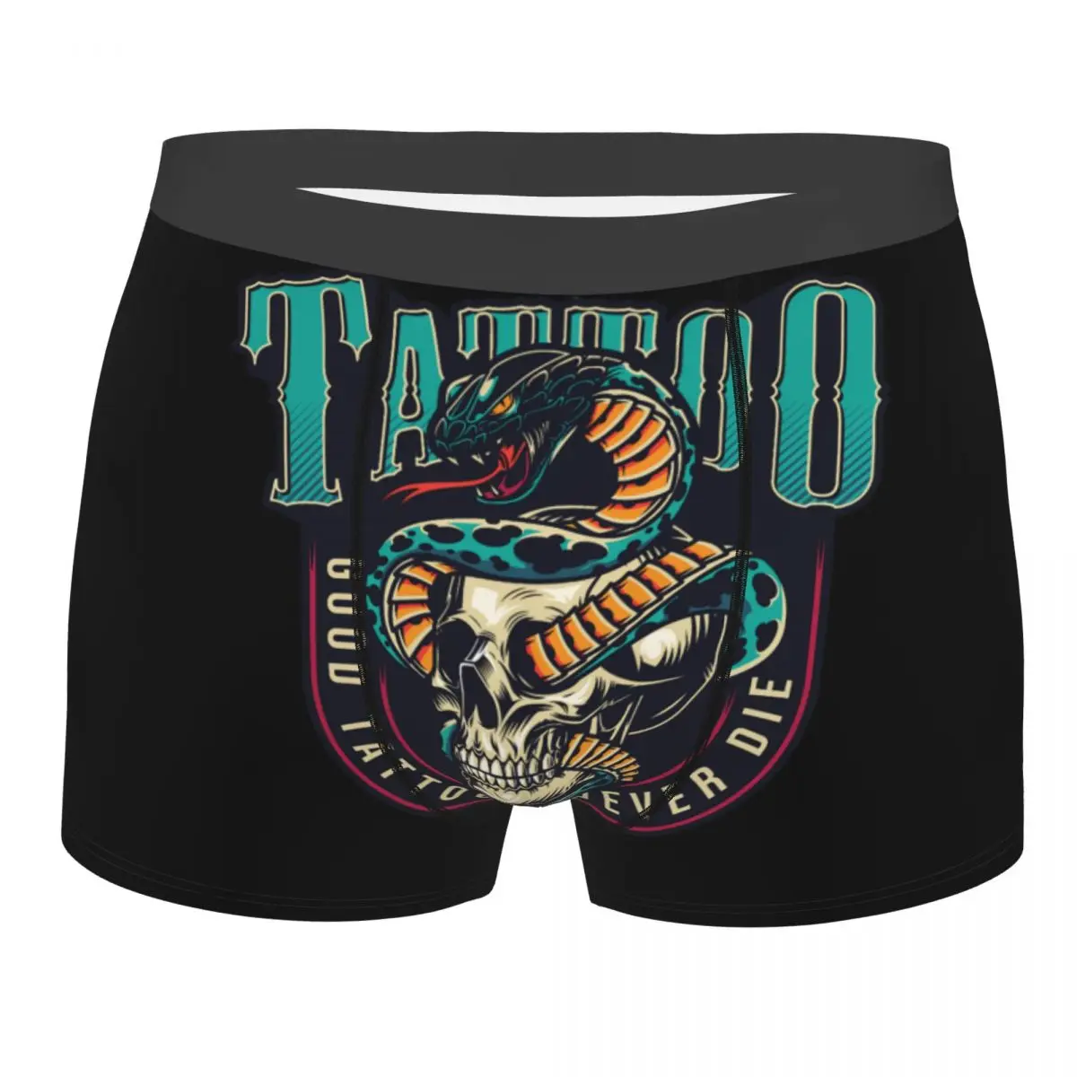 

Трусы-боксеры мужские Стрейчевые со змеиным принтом, под заказ