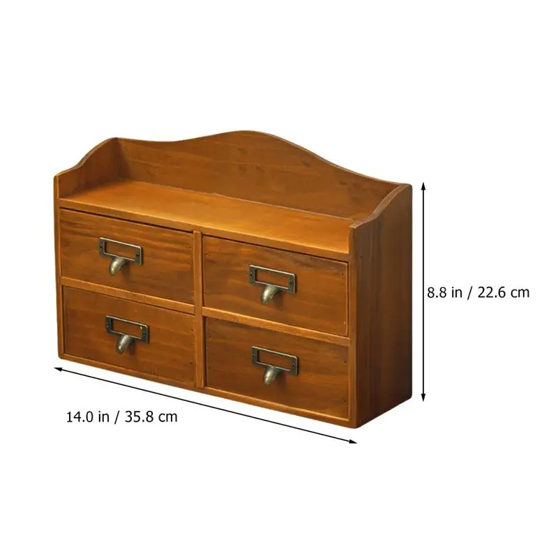 

Винтажный деревянный ящик для хранения, ящик типа 4, сетчатый дисплей, шкатулка для ювелирных изделий, товары для ухода за кожей, сортировка чехол Zakka