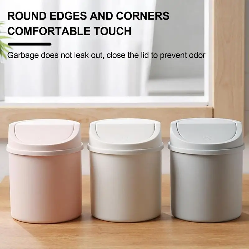 

Mini Trash Can For Kitchen Recycling Garbage Basket Creative Mini Garbage Cans With Lid Wastebasket For Desktop Kitchen Bedroom