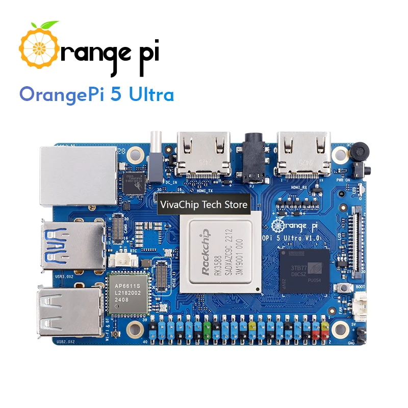Фото Плата для разработки VivaChip TechOrange Pi 5 Ultra с 16 ГБ LPDDR5 ОЗУ, RK3588 Rockchip, Wi-Fi 6E+BT5.3, портами M.2 и HDMI, аналог OPi5 Ultra №3