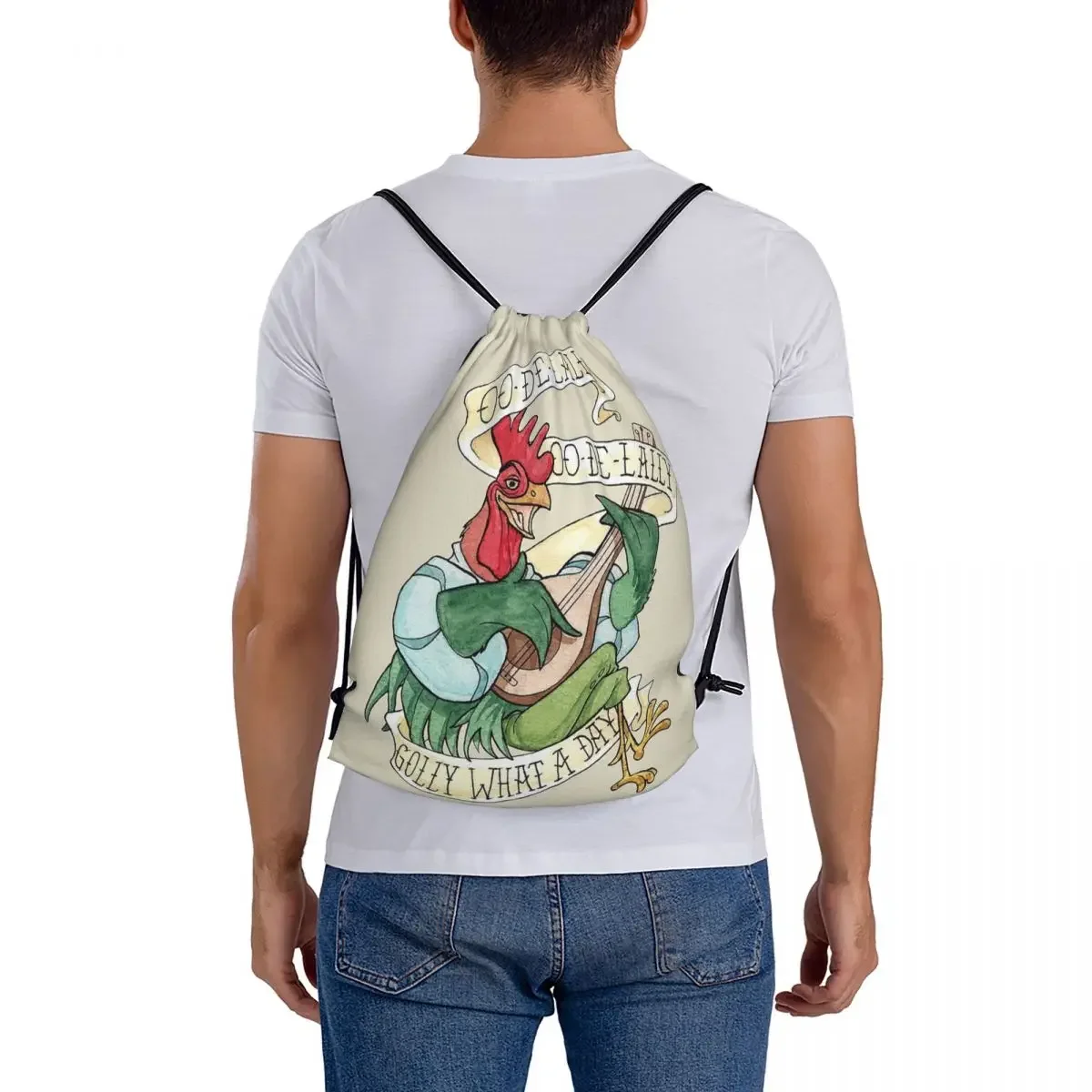 Alan-A-Dale Rooster OO-De-Lally Golly Рюкзаки Сумки на шнурке Пучок Карманная сумка для обуви