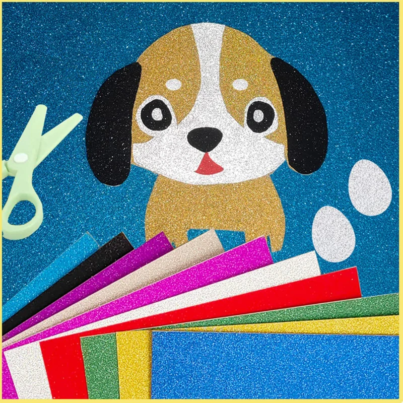 Цветная губчатая бумага ручной работы сделай сам цвет случайный блеск яркая