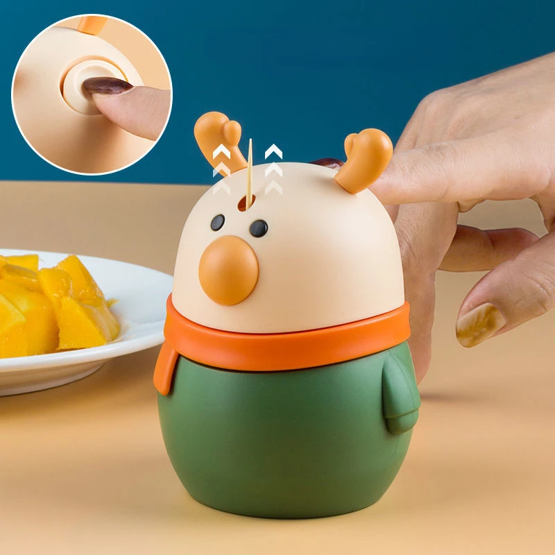 

Коробка для зубочисток Бытовая Автоматическая всплывающая с эффектом пуш-ап креативная мультяшная легкая Роскошная модная коробка для гос...