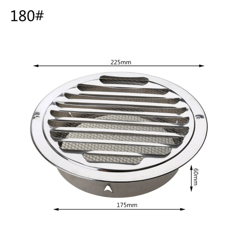 

Stainless Steel Exterior Wall Air Vent Grille Home Dormitory House Use Accessory