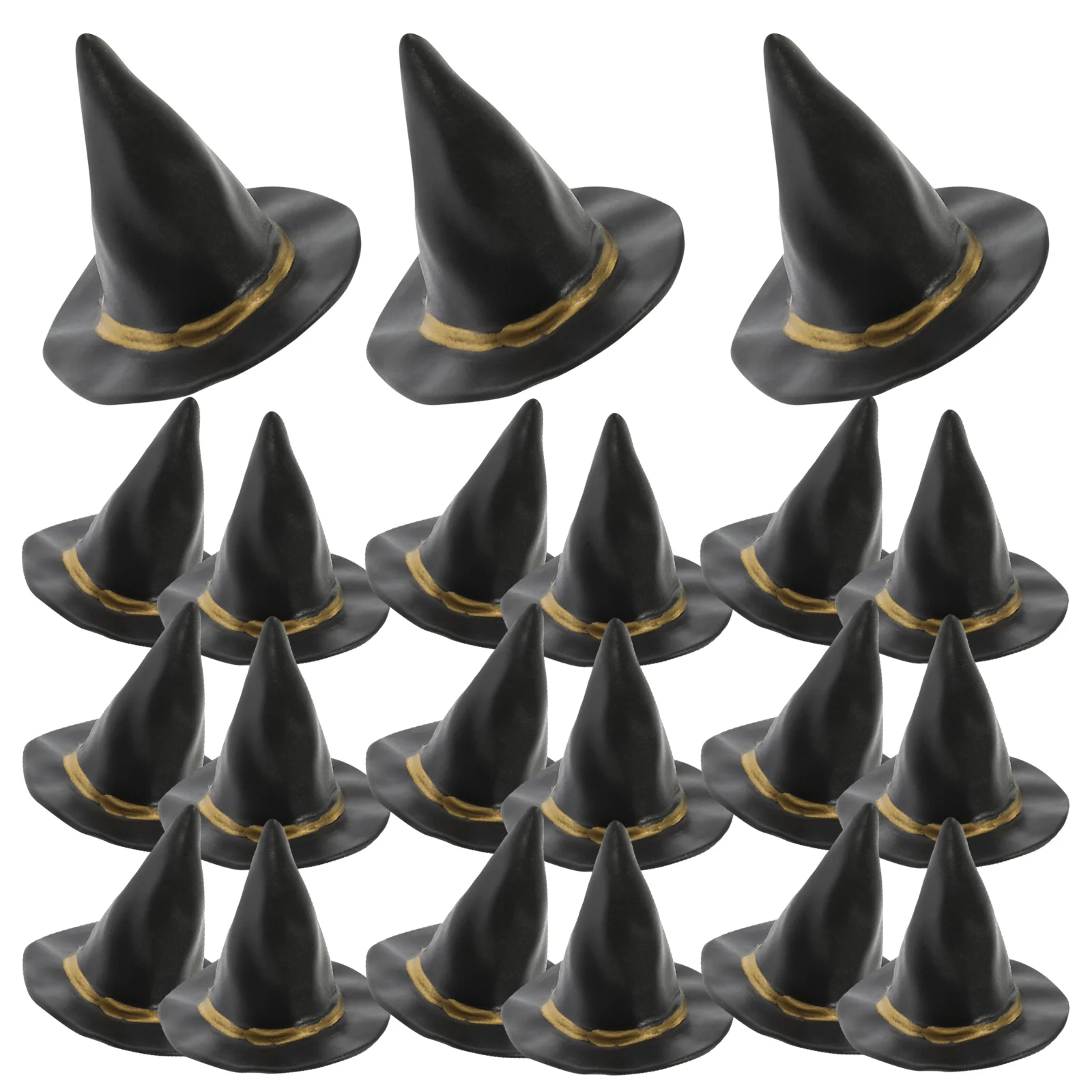 

24 Pcs Halloween Hat Mini House DIY Accessories Black Trim Tiny Covers Witch Ornament Miniature Hats Drinks Home decor