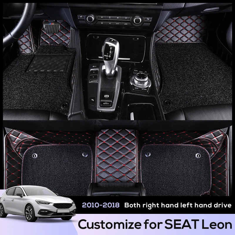 

Напольный коврик для автомобиля под заказ, аксессуары для сиденья Leon, экологически чистый Прочный толстый ковер, для левого/правого привода