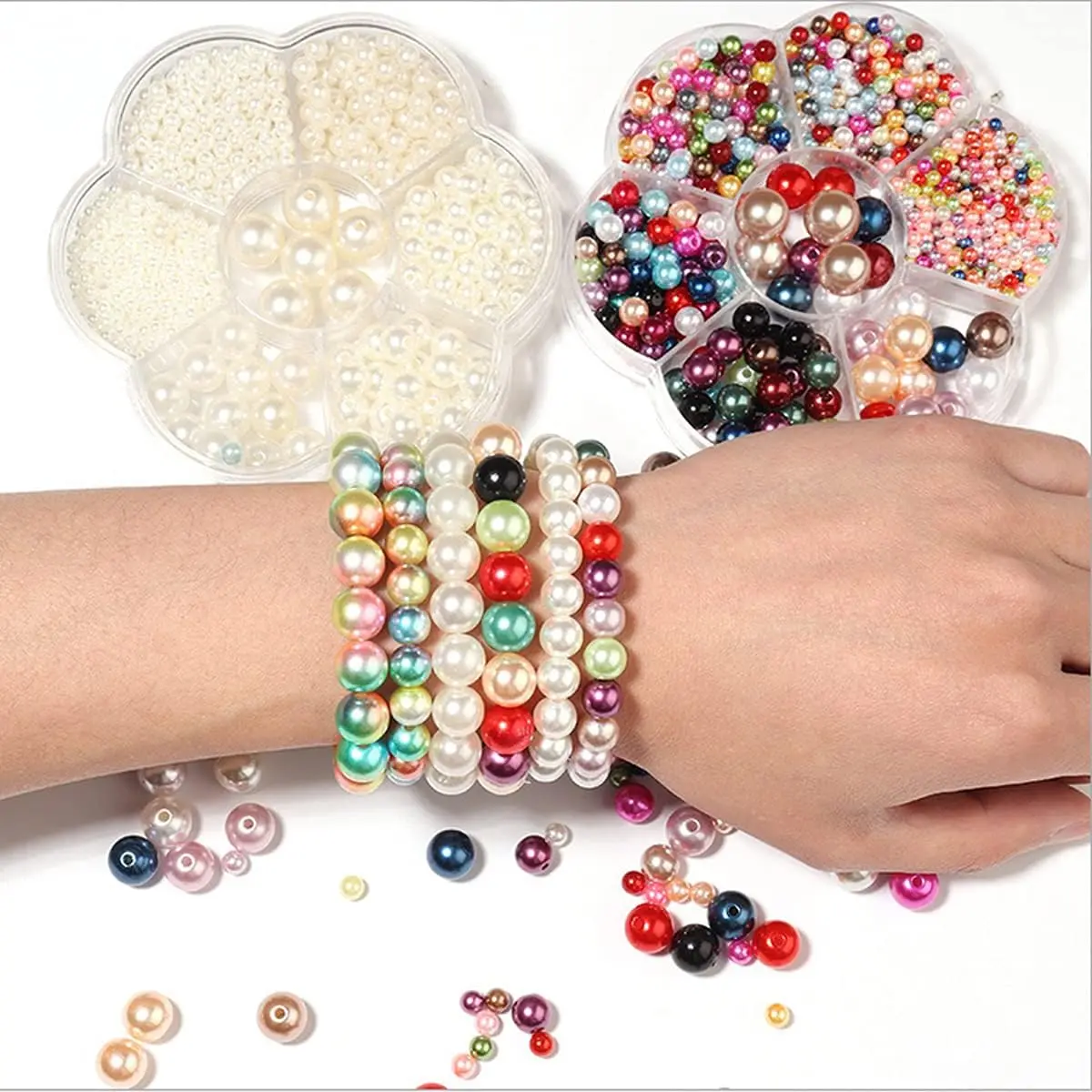 1130 шт./коробка бусины с отверстиями 3/4/5/6/8/10/12 мм