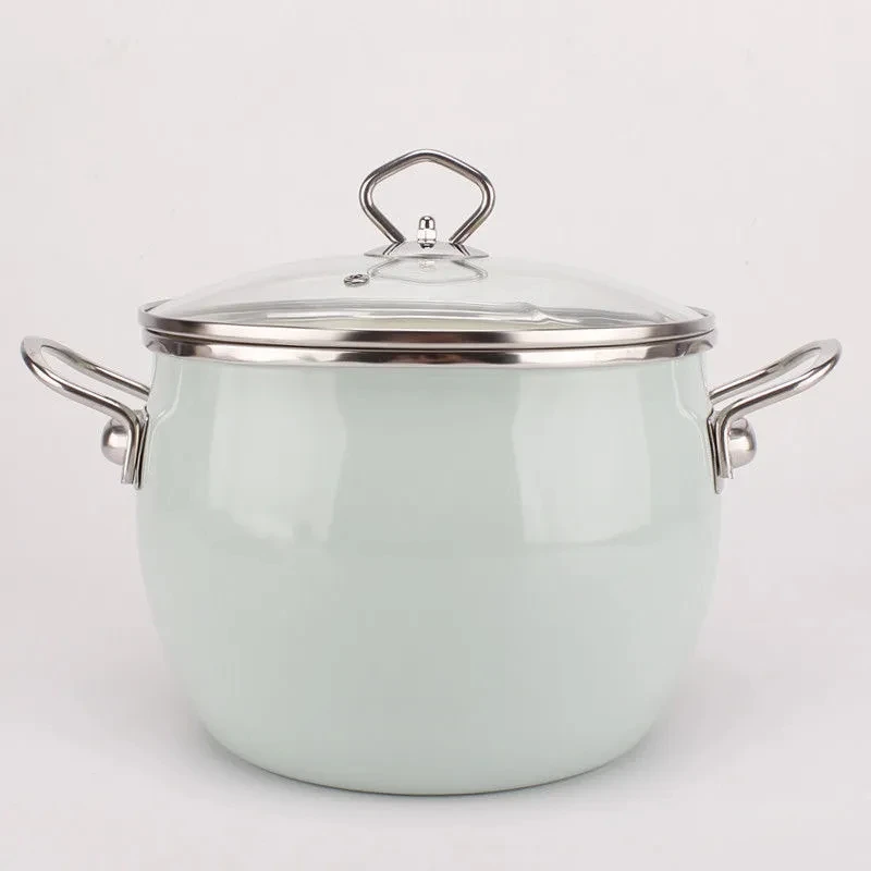 

Enamel Enamel High Soup Pot Stew Pot Gas Induction Cooker General Purpose Pots and Pans Kitchen Cookware Hot Pot Cooker