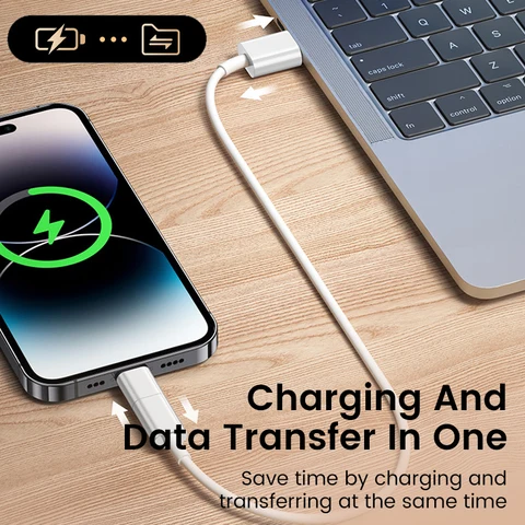 Адаптер Olaf USB Type C к Lightning для iOS, конвертер «папа» на USB C «мама» для iPhone 14 13, ПК, Macbook, адаптер для быстрой зарядки