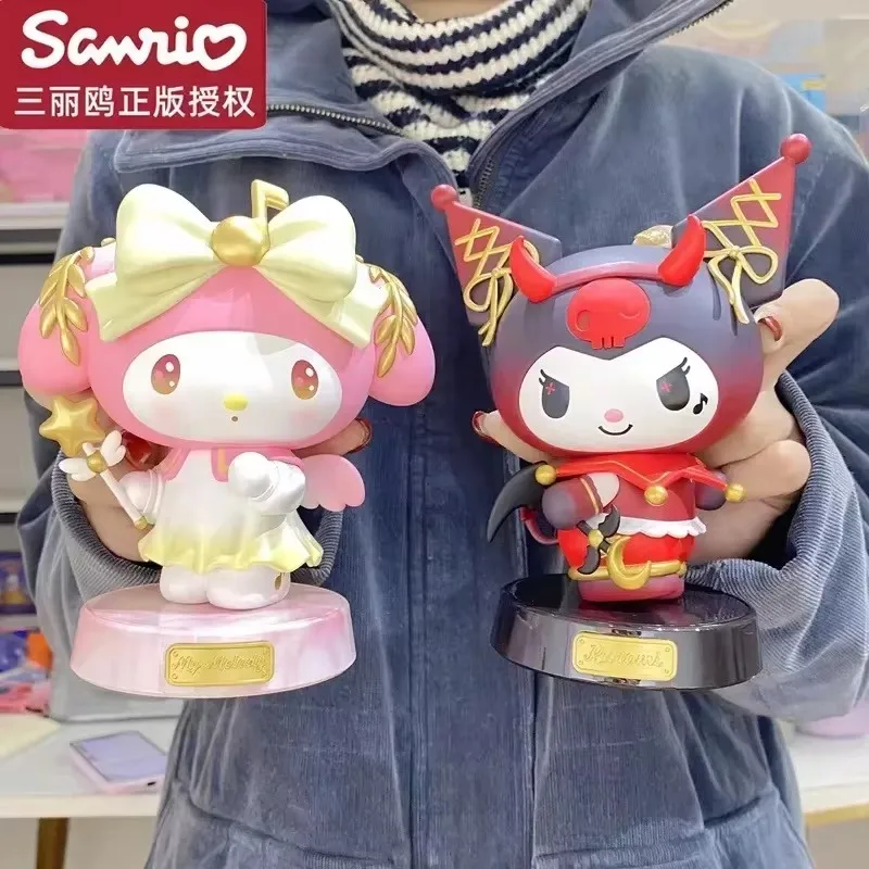 Оригинальные милые фигурки кукол Miniso Melody Kuromi Sanrio Leshen цветная коробка из ПВХ