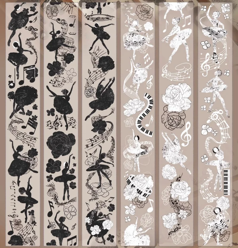 

Vintage Elegant Ballet Girl Clear PET Washi Tapes DIY Decor Scrapbooking Card Making Journal Material Sticker