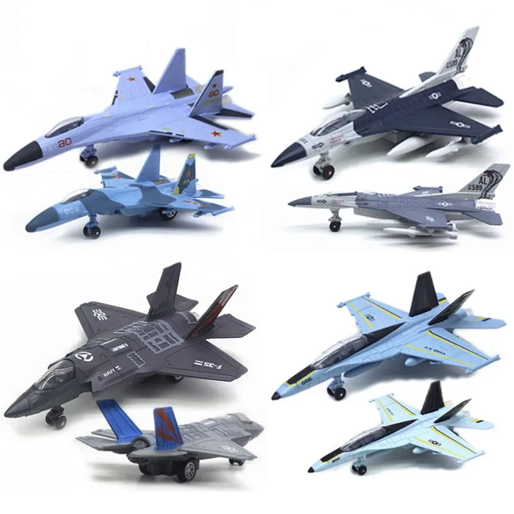 Литой под давлением истребитель игрушка Pullback &amp Go F16 F22 F35 Aviao коллекция моделей