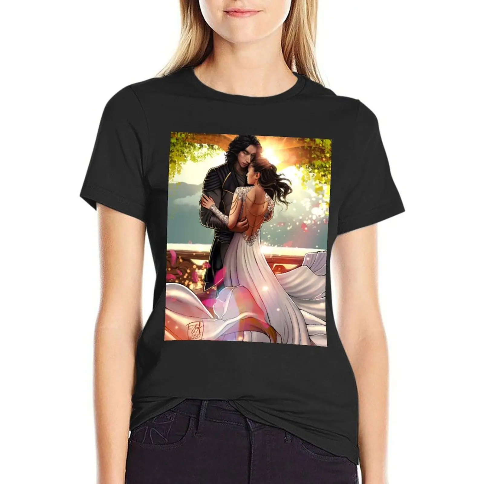 Reylo-Свадебная футболка футболки Графические Рубашки графические модная женская