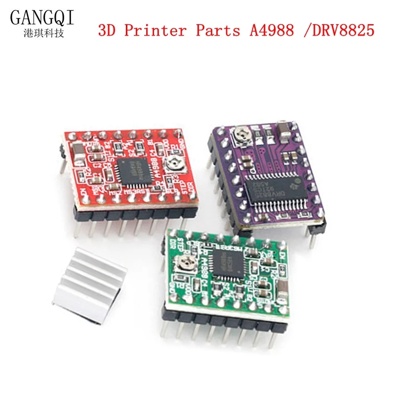 

1PCS 3D Printer Parts StepStick A4988 DRV8825 Stepper Motor Driver With Heat sink Carrier Reprap RAMPS 1.4 for arduino
