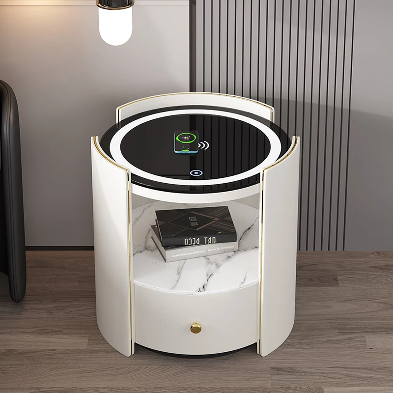 

Nightstands Bedside Table Room Gamer Cabinet Comfortable Created Smart Bedside Table Room Table Nachttisch Furniture LSL25XP