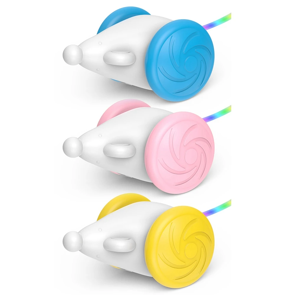 

Automatic Cat Toys Interactive Pet Smart Mouse Play For Cat LED Lights Pet Exercise Playing Smart Electric Balance Car Funny Cat