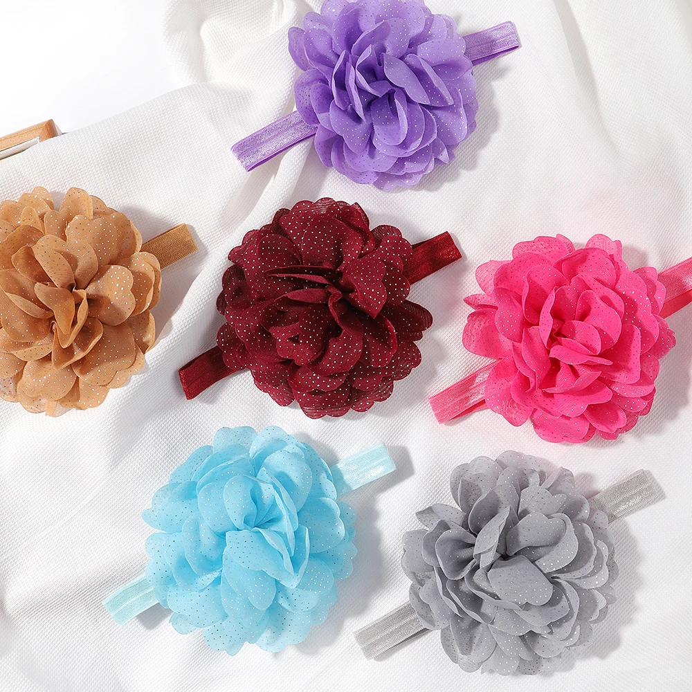 

1PC Baby Girl Headband Hair Accessories Delicate Flower Elastic Hair Band Newborn Soft Toddler Headwear for Kids 12 Colors