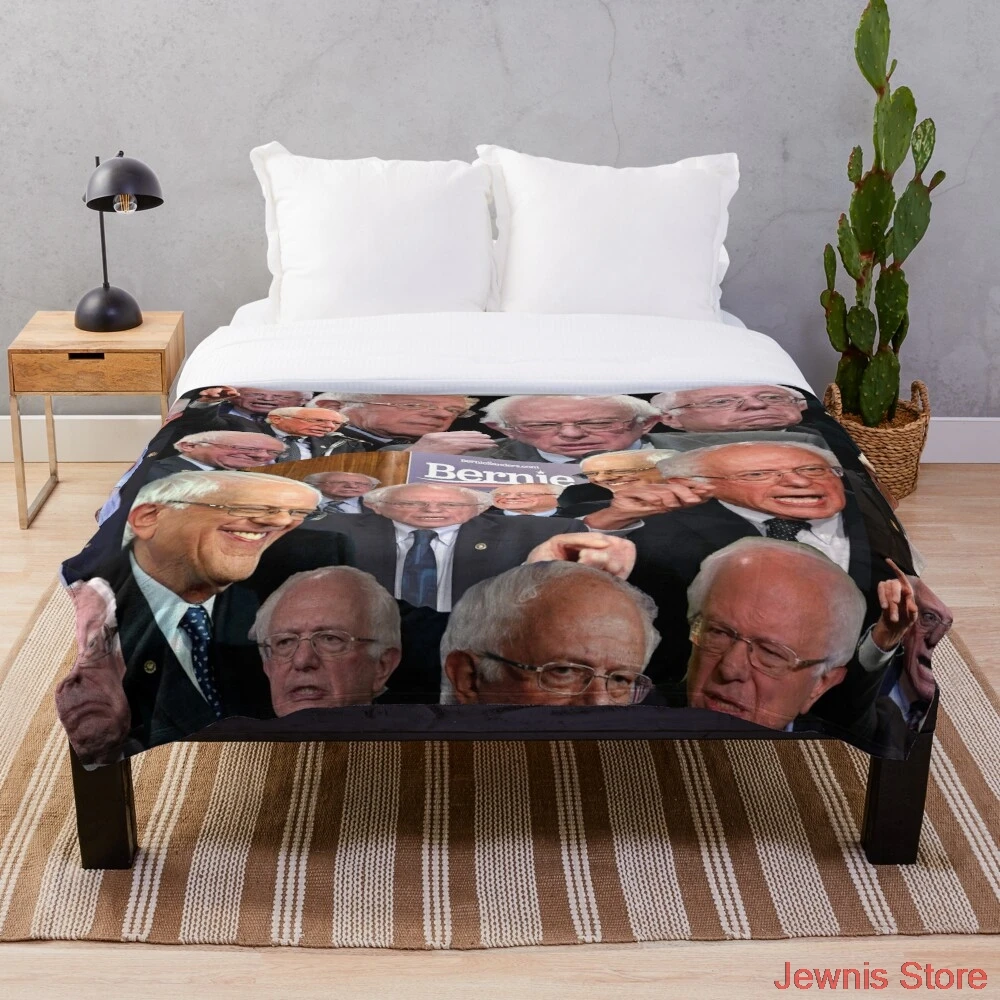 

Одеяло Bernie Sanders с коллажем, покрывало, теплое украшение, кровать и диван, подходит для мужчин и женщин