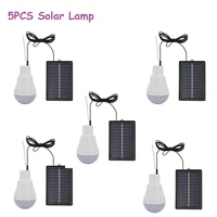 1 5pcs 5v 15w 300lm energy saving outdoor solar lamp rechargeable led bulb portable solar power panel outdoor lighting new