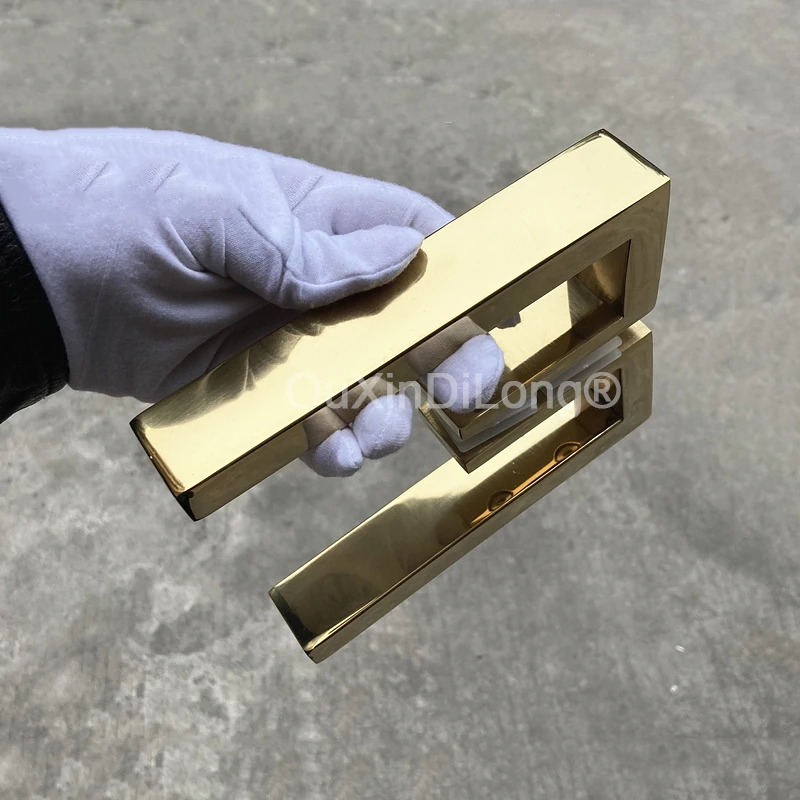 

2Pairs Solid 304 Stainless Steel Door Handles Office Market Shop Shower Cabin Glass Door Handles for 8~12mm Chrome/Black/Gold